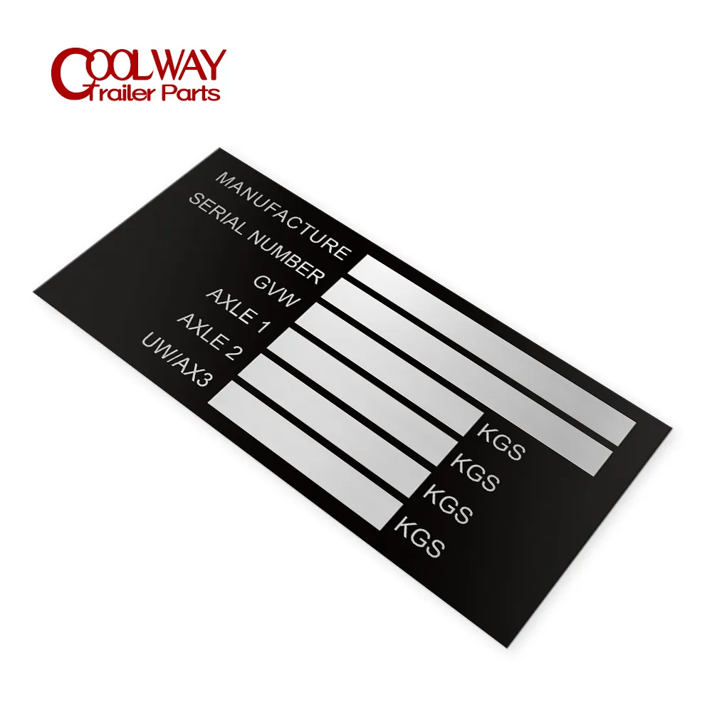Sold Tags For Rv 140x65mm Customizable Aluminum Vehicle ID Tag for Trailers, Weight ...