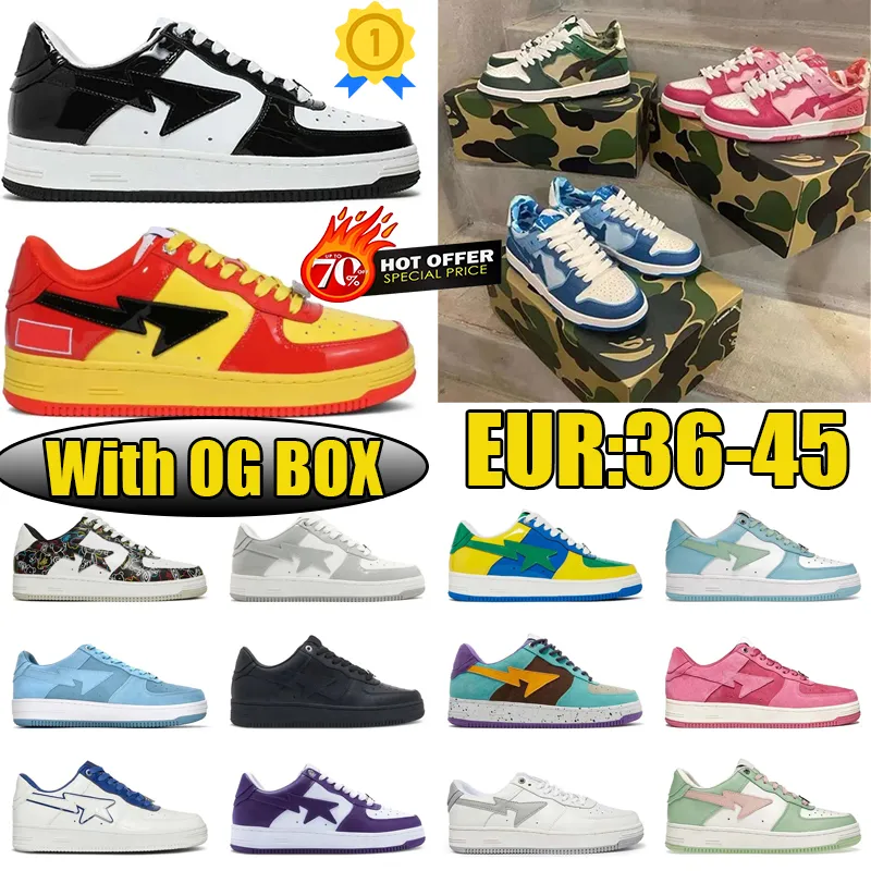 2024 SK8 BAPESSK8 SCARPE STA CASASSA SK8 SK8 UOMINI DONNA DONNE PIELLA PIELLA NERO CAMIO CAMAUFFAGE CAMOUFFAGE SPAKOARDING SPECIALE SNEAKERS SIUTERS 36-45