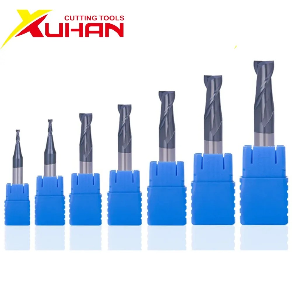 HRC50 2 FLUTE CARBIDE END MILLE 1 2 3 4 5 6 8 10 12 ALLIAGE MILLING MILLING TUNGSTEN ACTEUR MUTEUR DE MUTTER