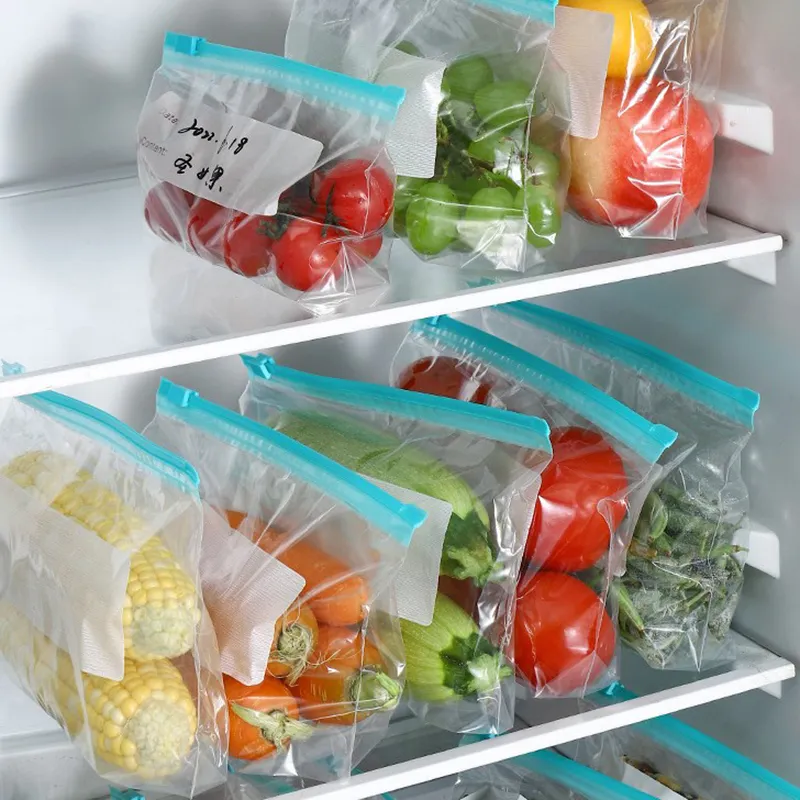 DHgate Reusable Airtight Plastic Freezer Lunch Food Preservation Storage Bags Household Appliances