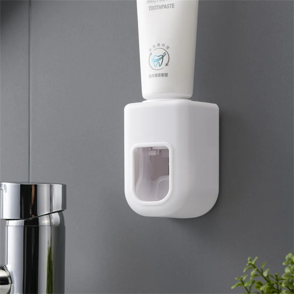 Creative Wall Mount Automatic Toothpaste Pump Dispenser with Toothbrush ...