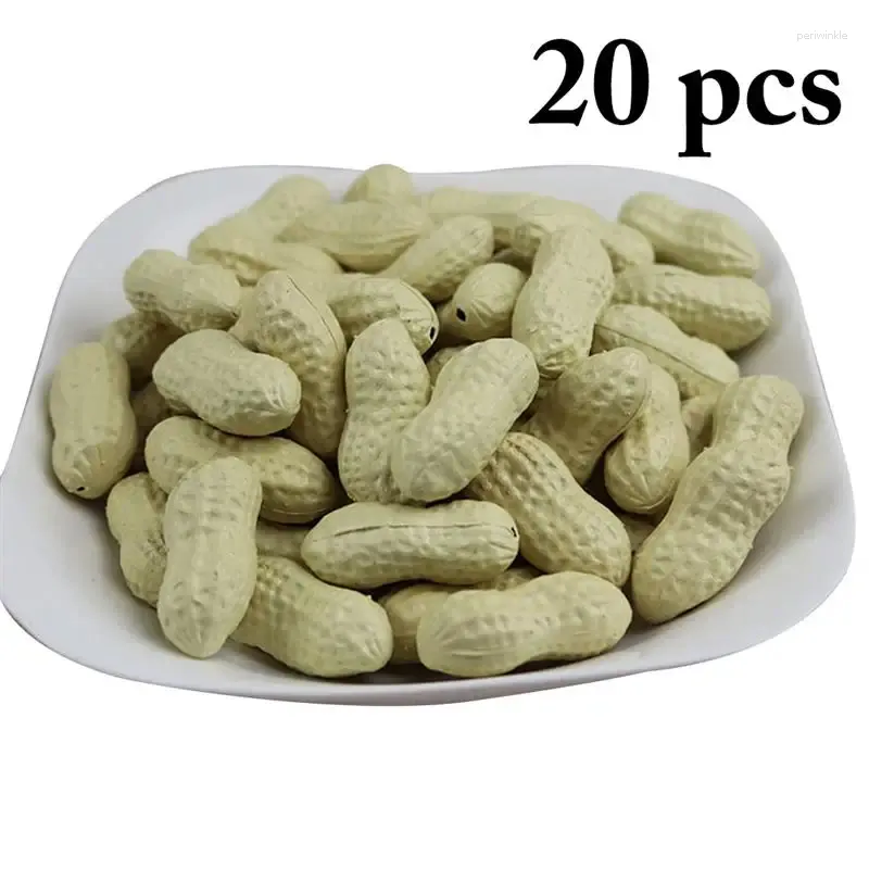 Decorative Flowers 20pcs Artificial Handmade Simulation Fruit Plastic Peanut Wedding Decoration Home Kitchen DIY Wreath Props Accessories