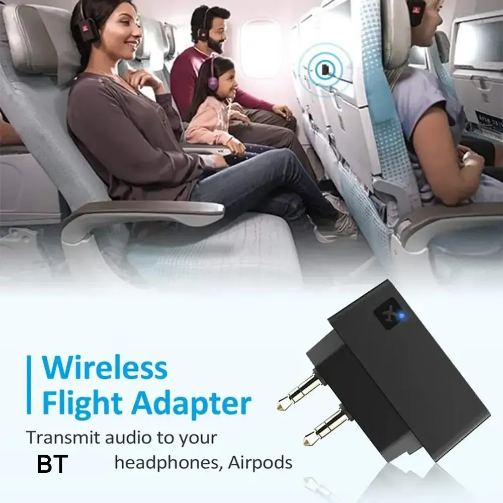 Accessoires Adaptateur de vol Airplane Airplane Airline Adaptateur sans fil Adaptateur audio Jack 3,5 mm Dongle pour Headp R7i4