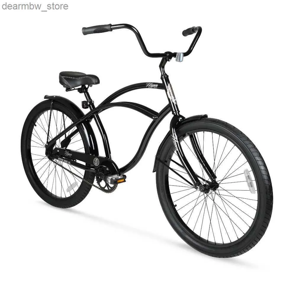 Bikes Hyper Bicyc Mens 26 in.Beach Cruiser Bike Black L48