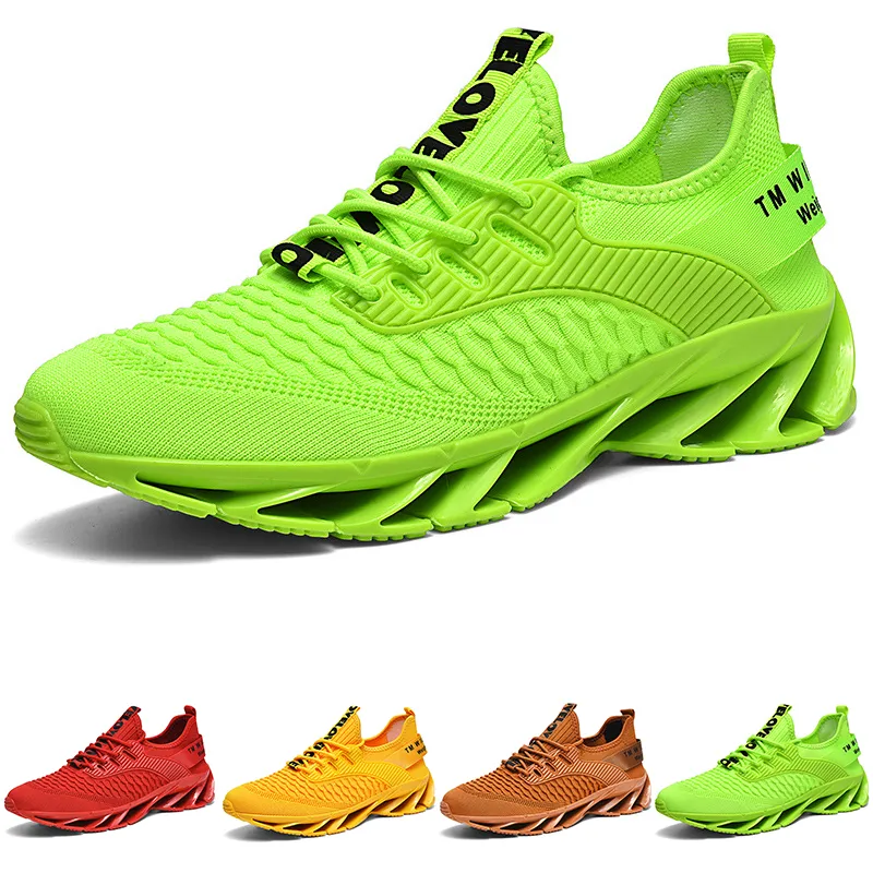 أحذية شحن مجانية للرجال النسائية أحذية رياضية خضراء باللونين الأحمر الأصفر البرتقالي المدربون الرياضي