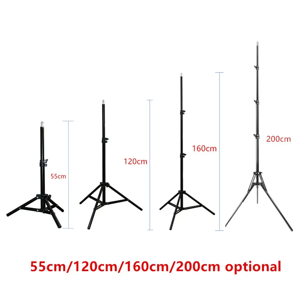 Tripods 55/120/160/200cm Optional Photography Tripod Light Stand For Yongnuo Godox Viltrox LED Video Light Softbox Background Ring Lamp