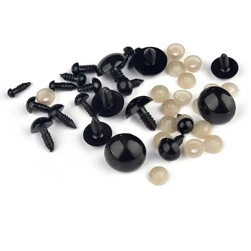 50/100 pz 5-20mm Nero Occhi di Sicurezza Bulbo Oculare di Plastica Per I Giocattoli Amigurumi Kit Fai Da Te Artigianato TeddyBear Giocattolo Occhio bambola Decor Accessori