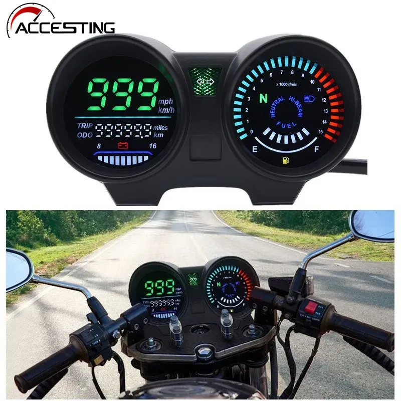 Upgraded Digital LED RPM Meter Speedometer Dashboard Panel for Brazil ...