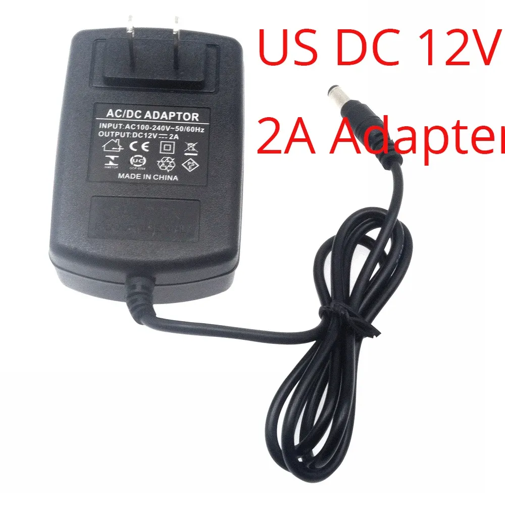 3528 2835 5050 3014 Şerit Işık Fişi için LED Güç Kaynağı Şarj Cihazı Transformatör Adaptörü AC 110V 240V-DC 12V 2A-