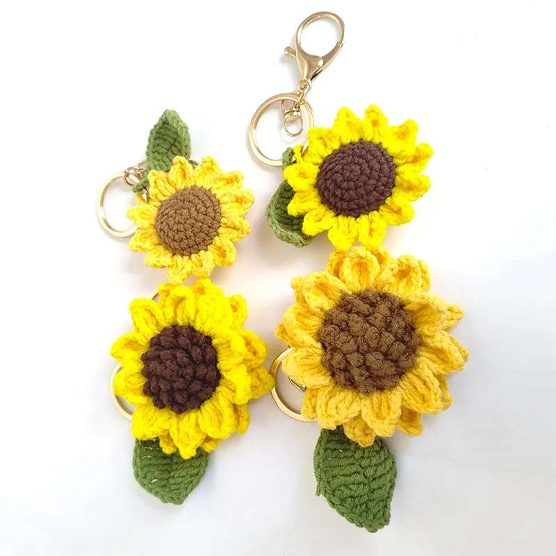 Velvet Caviar Sunflower Keychain For Women - Enamel Key Ring With Detachable Charm, Designed In NYC