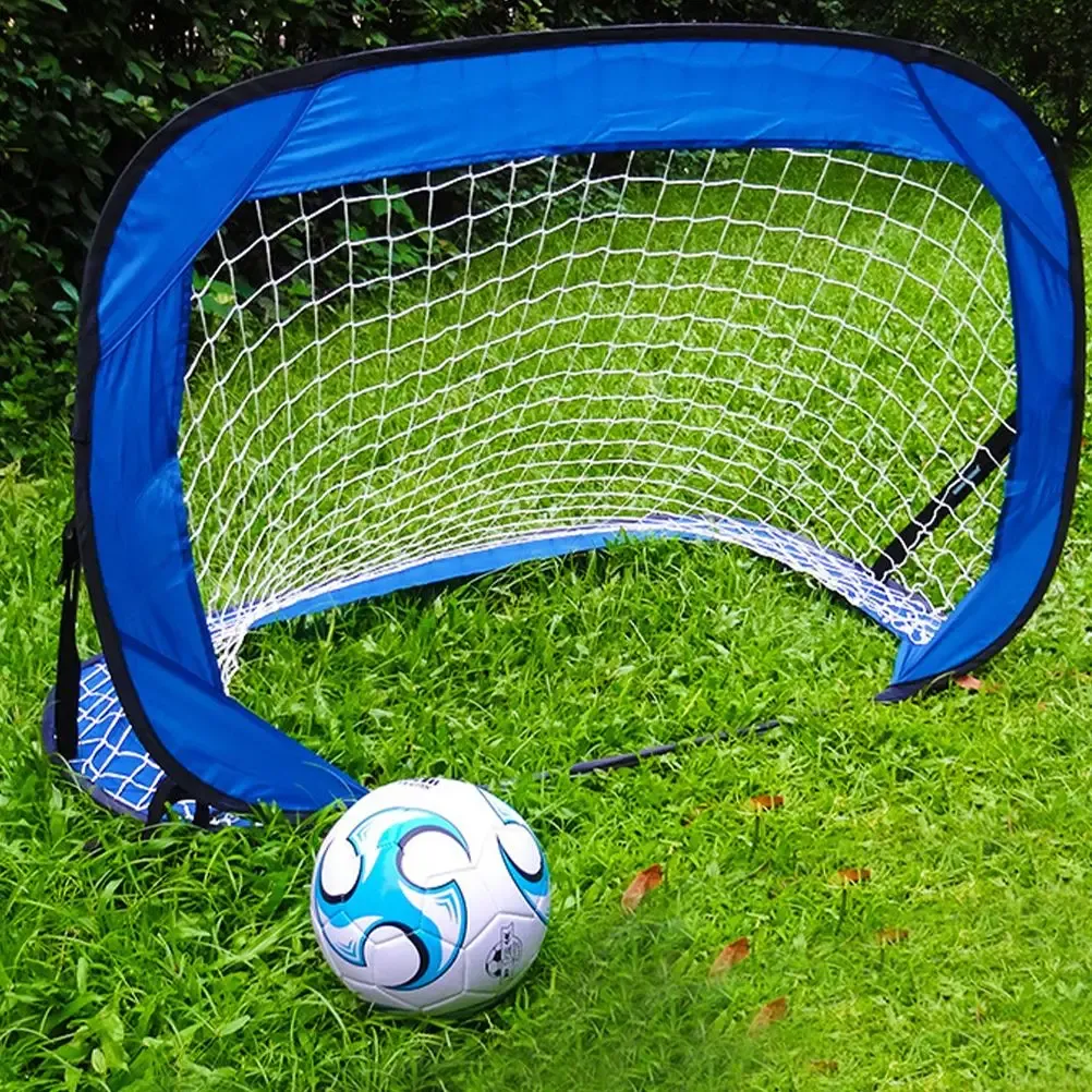 Falten Sie Fußballtor tragbare Tür Sportspiele Oxford Stoff Eltern-Kind-Spielzeug faltbares Fußball-Netz-Tor Eltern-Kind-Spiel