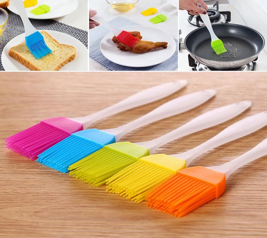 Silicone Butter Brush BBQ Óleo cozinheira Grelha de pão de pão de pão com escova de cozinha Bakeware Ferramenta de jantar WX911081742089