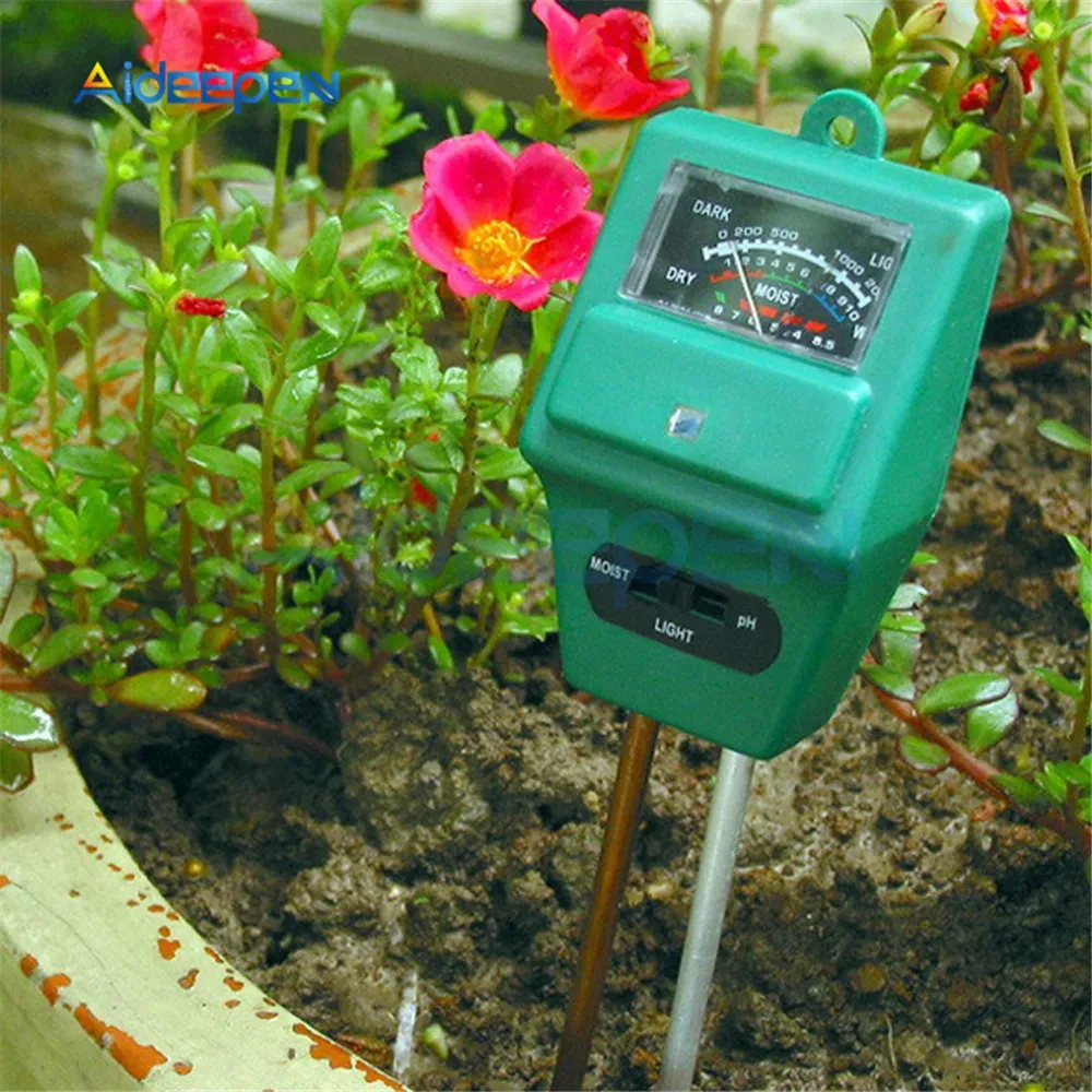 3/4/5 in 1 Soil Ph Meter Tester PH Moisture Meter Temperature Humidity Sunlight Intensity Measurement Analysis Acidity Alkali