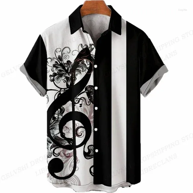 Camisas casuales para hombres nota de música 3D Mujeres Mujeres de una sola blusa de gran tamaño Vocación Camiseta Camisas Cuba Cuba