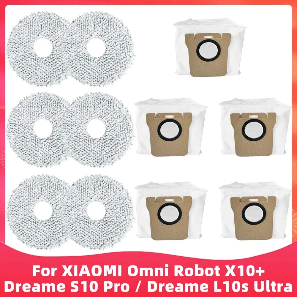 Xiaomi Mijia Omni Robot X10+ / Dreame S10 Pro / Dreame L10S Ultra Robot 진공 예비 부품 주요 측면 브러시 HEPA 필터 MOP