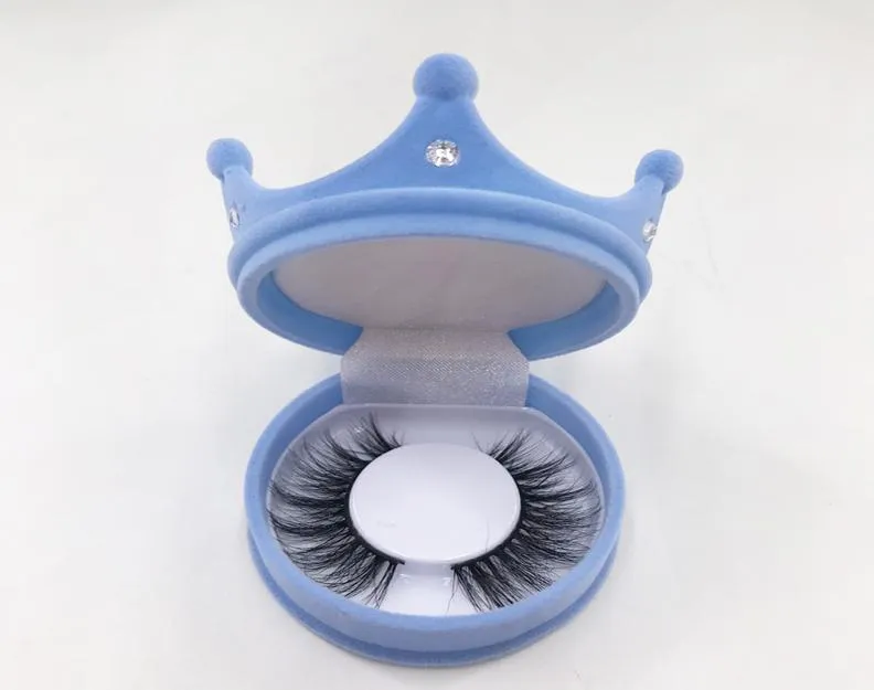 Última caixa de cílios da coroa com siberiano natural cílios de vison de visita privada etiqueta de 16 mm 20mm 22mm Mink Eyelash Desconto de desconto2100784