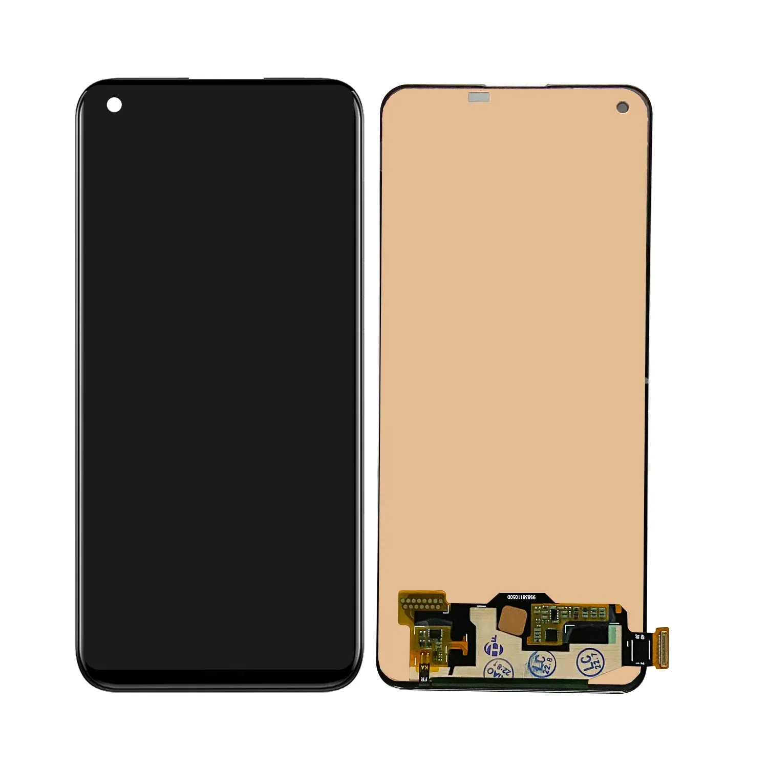 För Oppo Realme 8 Pro LCD RMX3081 6.4 "Display för Realme 8 4G RMX3085 Pekskärm med ram Digitizer Assembly Replacement