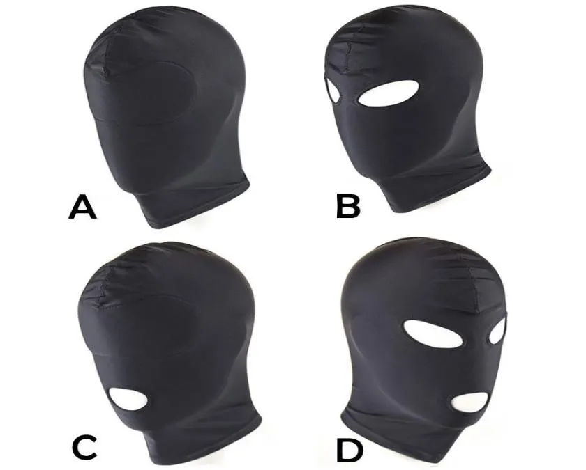 BDSM FETISH MASK MASK MAAD HUW Game Bondage Party Open Mond Eye Elastische hoofdmasker Cosplay Slaaf Slaaf Strafe hoofddeksel Masker Sex Toys C181124410997