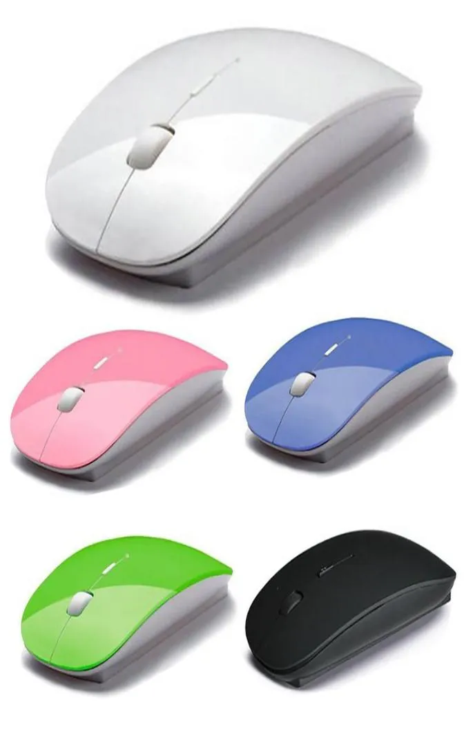 10PCSLOT NEW 1600 DPI USB Optical Wireless Computer Mouse 24G Receiver Super Slim Mouse for PC Laptop2347461