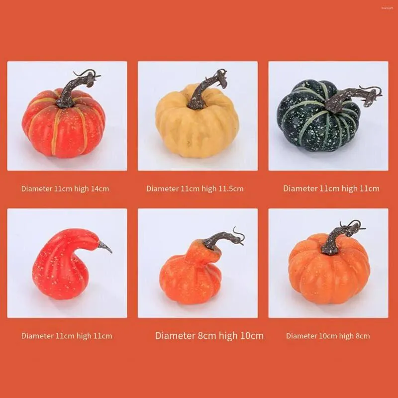 Dekorativa blommor 6st Foam Pumpkin DIY Crafts Fall Harvest Simulation For Shelf Halloween Decor Mantel Festival Table