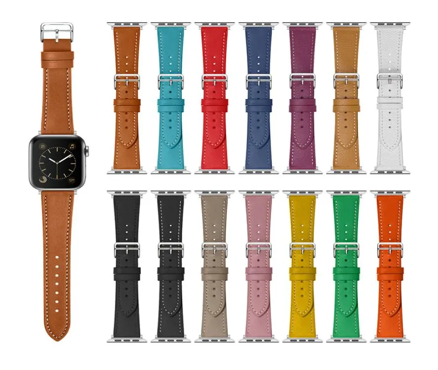 Band en cuir authentique 38 mm 40 mm 42 mm 44 mm Adaptères Match Single STRAP8756850