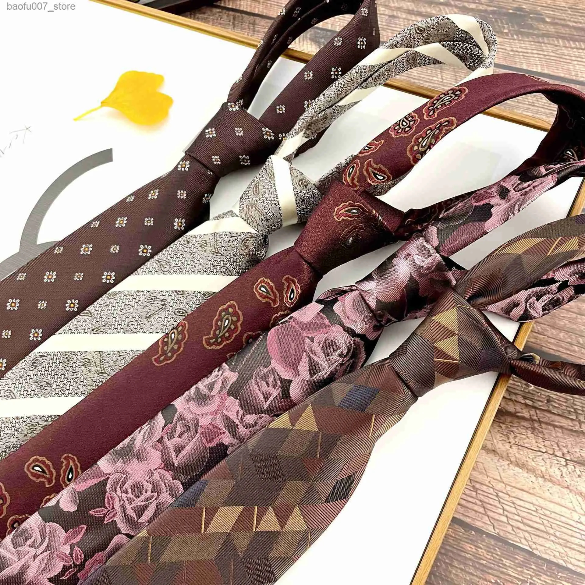 Ties cravatte Nuovo Melad Color Gentleman 8cm Business Tie Business MENS COREA COREA BROWNAGNO ROSSO CAFFERTA