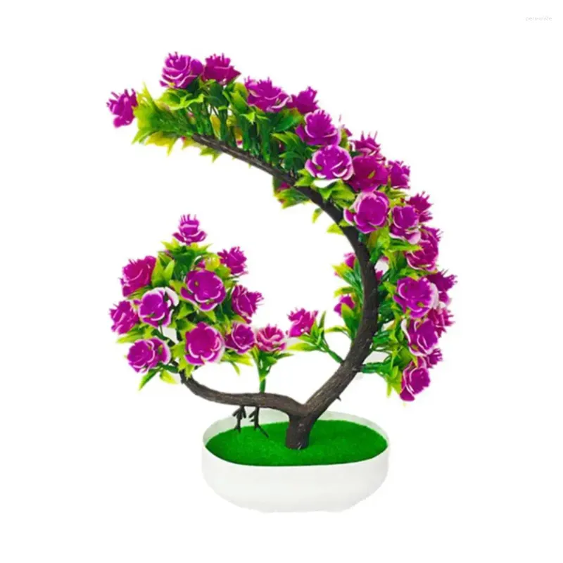 Decorative Flowers Fake Flower Artificial Decoration Potted Plant Bonsai Christmas Wedding Party Home El Garden Decor