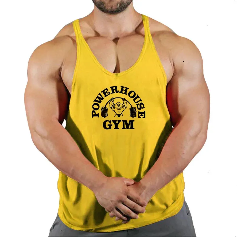 Ankomster kroppsbyggande Stringer Tank Top Gym ärmlös skjorta män fitness väst singlet sportkläder träning tanktopp 240321