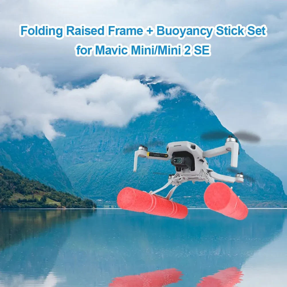 Monopods Drone Utökad höjdbenstödskyddstativstativ/flytpinne för DJI Mini/mini 2 SE Set Landing Skid Float Bracket