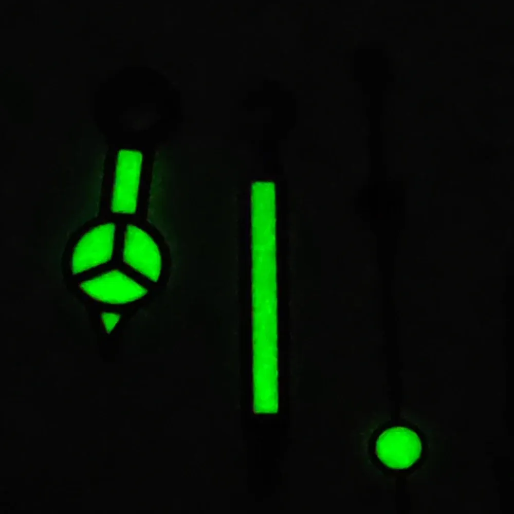 Manos de reloj púrpura Manos luminosas verdes Fit NH35 NH36 ETA 2824 2836 Miyota8205 8215 821 Mingzhu DG2813 3804 PT5000Movement