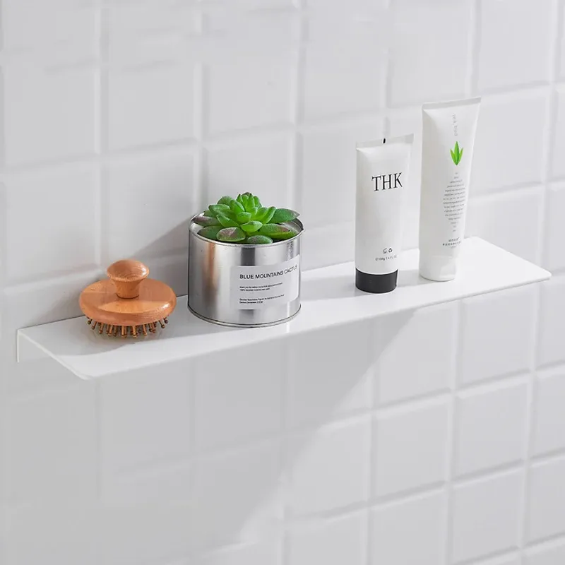 Premium White Aluminum Bathroom Shelves & Racks - Wall Mounted Shower ...