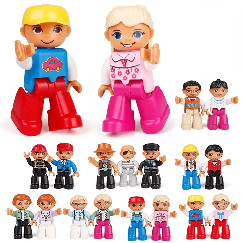 Flexible Joints DIY Bricks Cuphead Toys Big Building Blocks Figure With Professional Roles For People Family Compatible With Duplo Figures From Homepro1 3.96 DHgate.Com