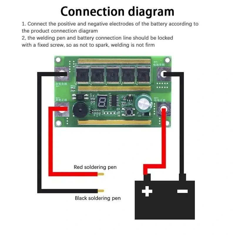 7-16V Batterilagring Spot Welding Machine PCB Circuit Board Welding Equipment Spot Welders Pen för 18650 26650 32650