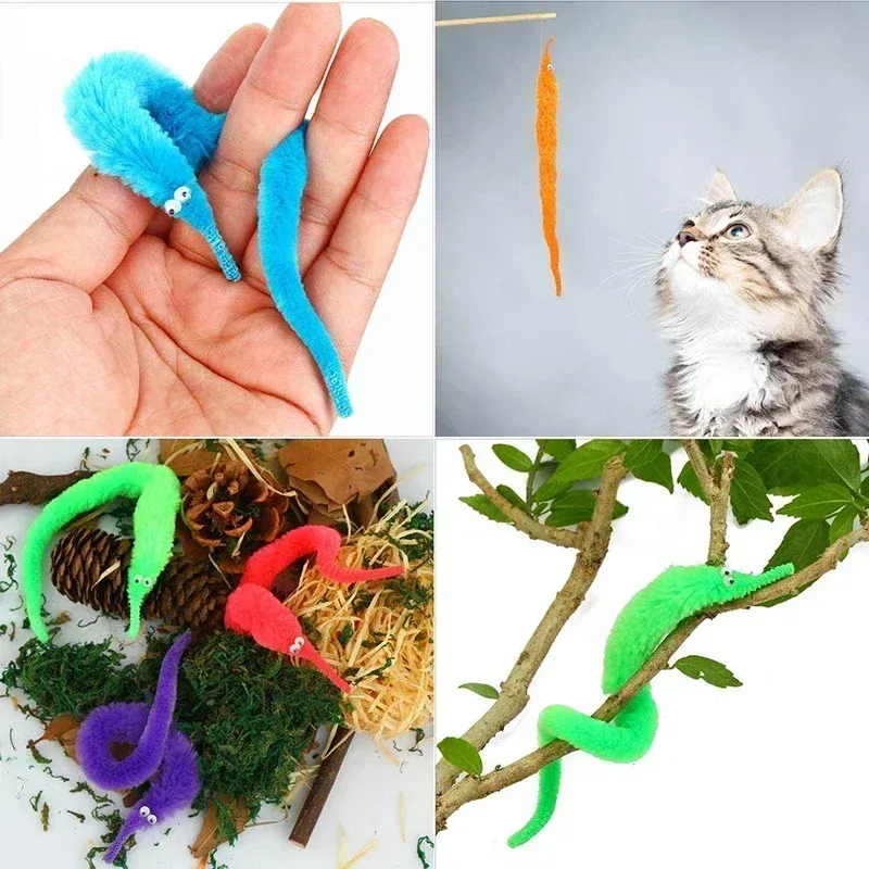 1pc Twisty Worm Toys Magic Party Favors Fuzzy Worm em um String Christmas Halloween Wizard New Strange Trick Toys for Kids