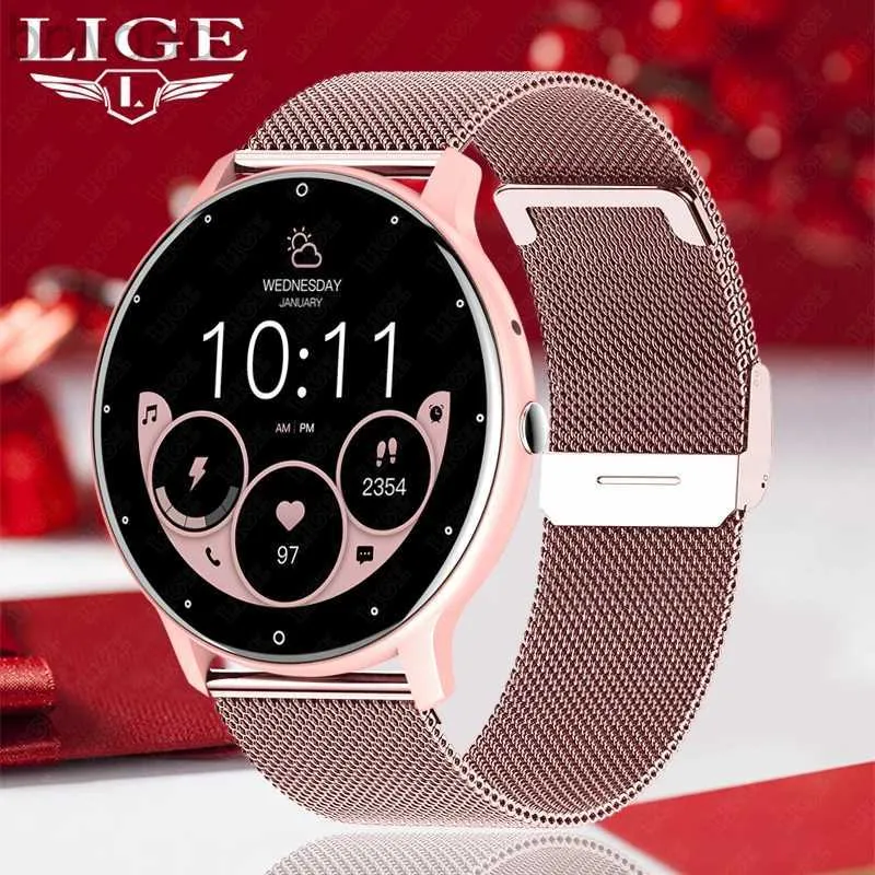 Orologi da donna Lige Smartwatch Bluetooth Call VOCE Assistatore VOCENTE CHEATH ORGHI ORGHI SPORT FITNESS tracker Woman Bracciale Smart Orologio Women 240409