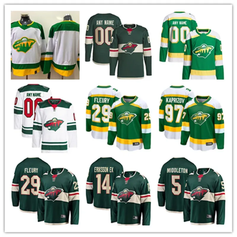 Minnesota Custom Wild Hockey Jerseys 11 Adam Beckman 24 Zach Bogosian 47 Declan Chisholm 89 Frederick Gaudreau 33 Alex Goligoski Filip Gustavsson Marcus Johansson