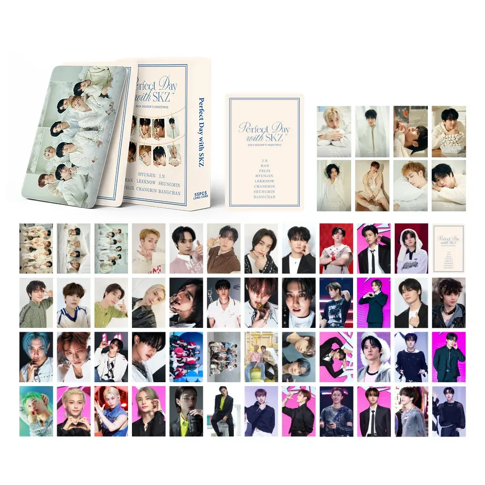 55pcs/Box KPOP Straykids Nuovo album Perfect Day con Skz Air-Ful Photo Card a 5 stelle Lomo Cards for Fan Collection