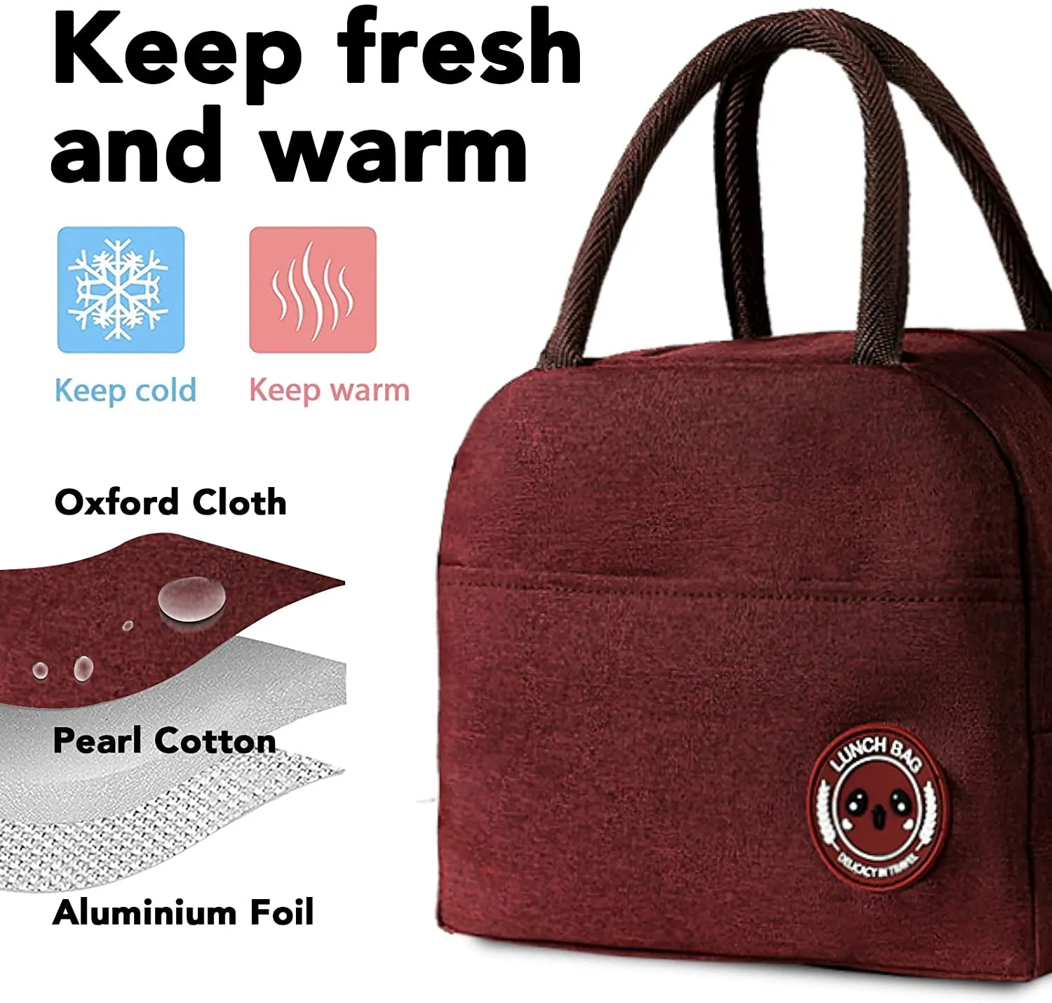 Portable Women's Insulated Lunch Bag - Keep Food Fresh! Perfect for ...