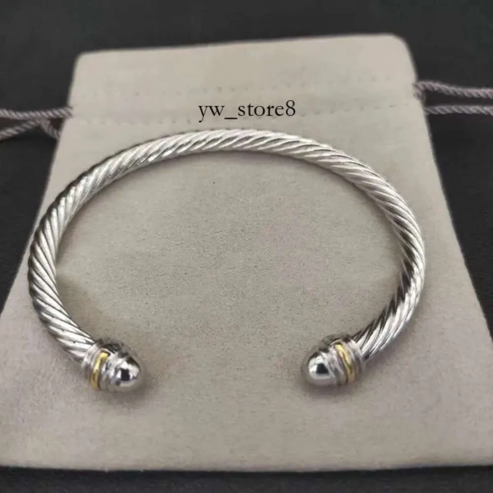 David Yurma Bracelet DY Bracelet Designer Cable Bracelet Fashion Jewelry for Women Men Gold Silver Pearl Head Cross Bangle Bracelet Dy Jewelry Man 7090
