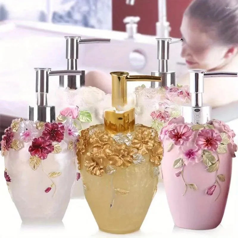 Liquid Soap Dispenser 1 PC badkamer 300 ml hars conventionele lotionfles set Europees creatief push-type spray color douchegel huisho