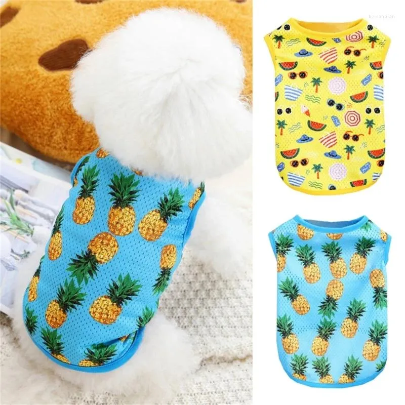 Hundebekleidung bequeme Outdoor -Hunde Katze Kühlweste mit Cartoon drucken verstellbares Kätzchen atmungsaktives Mesh Design Haustier Kleidung