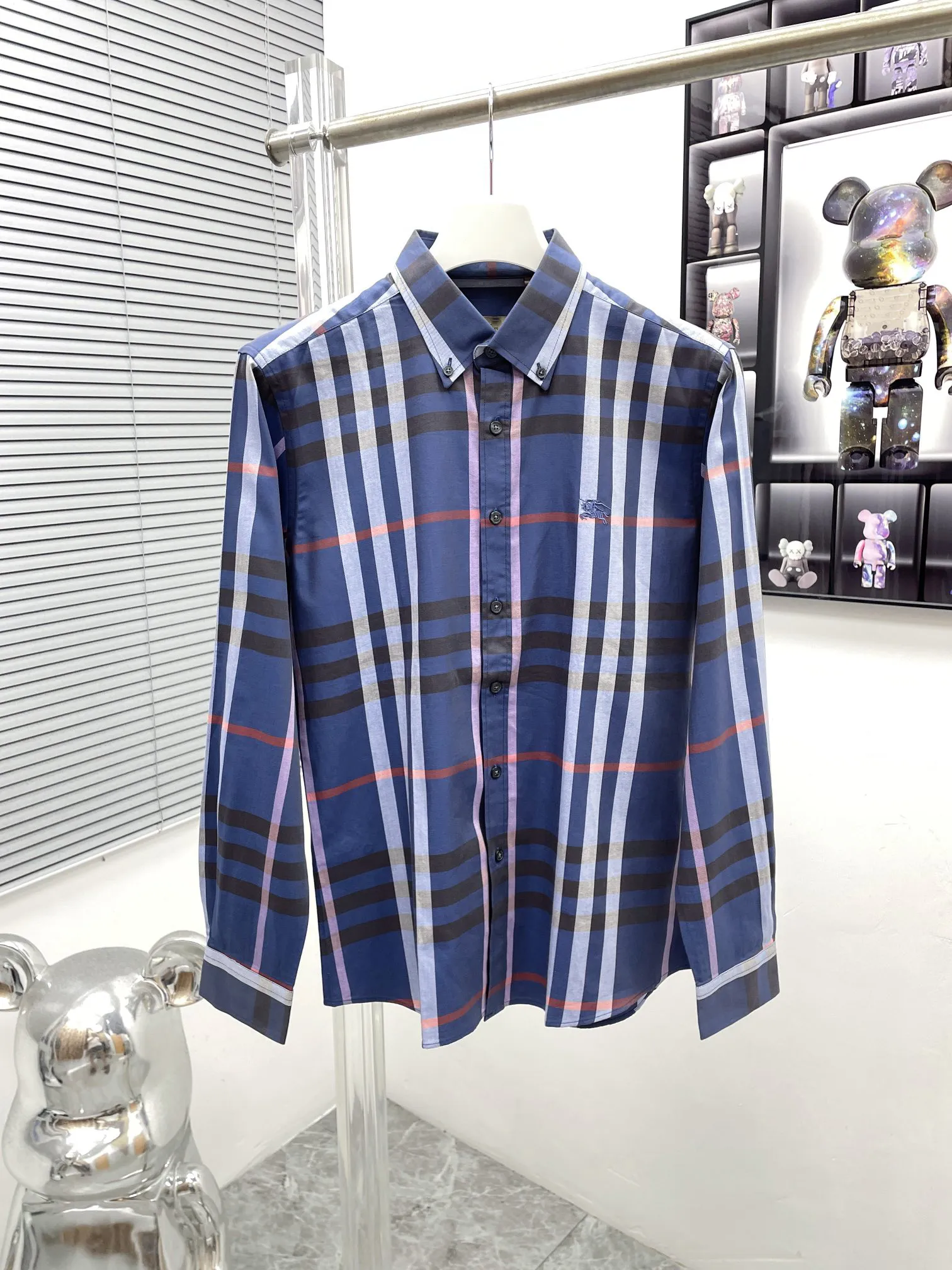 Mens Shirts Top small horse quality Embroidery blouse Long Sleeve Solid Color Slim Fit Casual Business clothing Long-sleeved shirt Normal size multiple colourA2