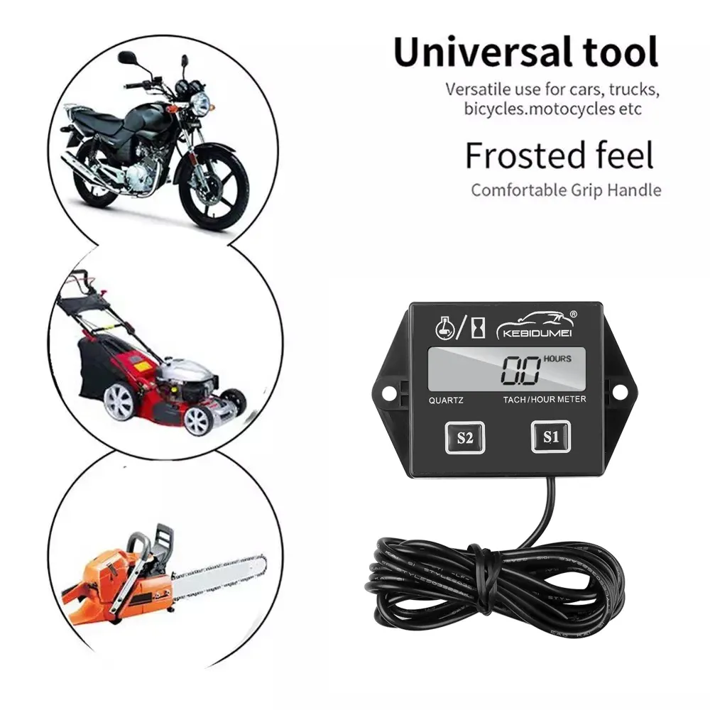 Contaore Digitale Universale – Tachimetro Per Motosega, Moto, Auto, Batteria 12V