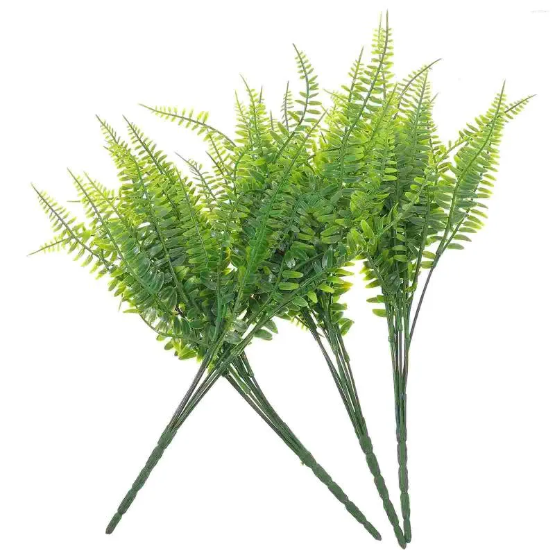 Fleurs décoratives 4pcs plantes de simulation tiges décor artificielles fausses avec une tige à la maison