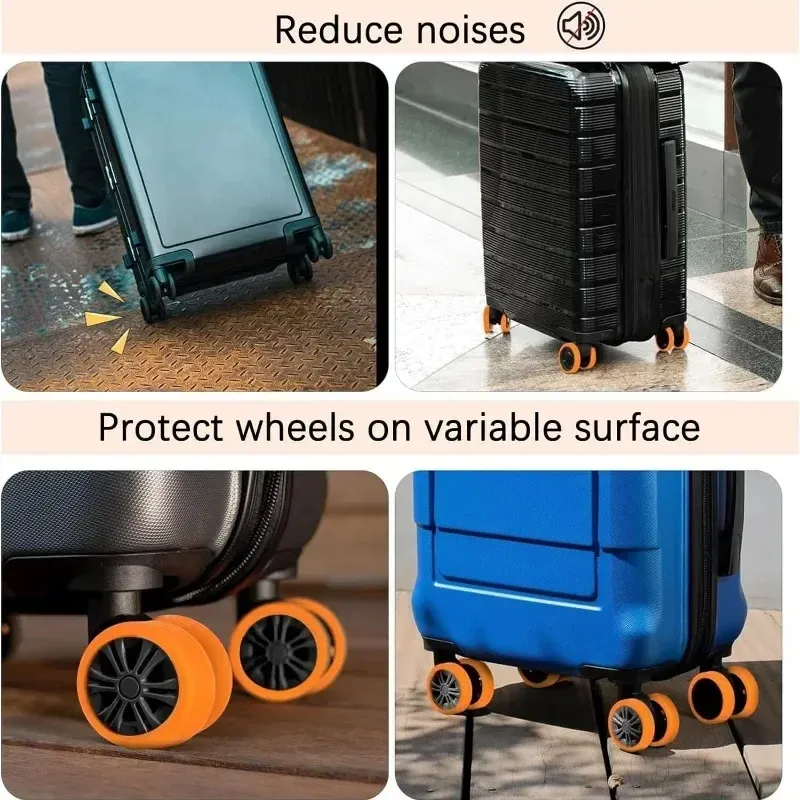 Luggage Wheel Protectors: Silicone Anti-Wear Wheel Covers for Suitcases & Luggage