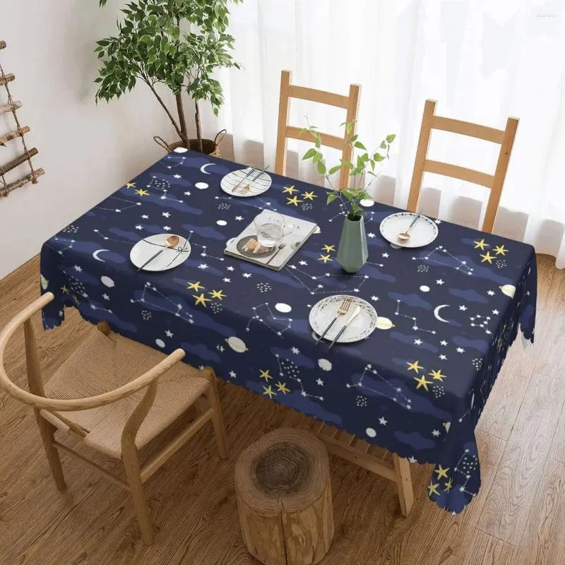 Tableau nappe rectangulaire galaxie astrologie lune et étoiles couverture rétro décor graphique décoration de restauration à la maison