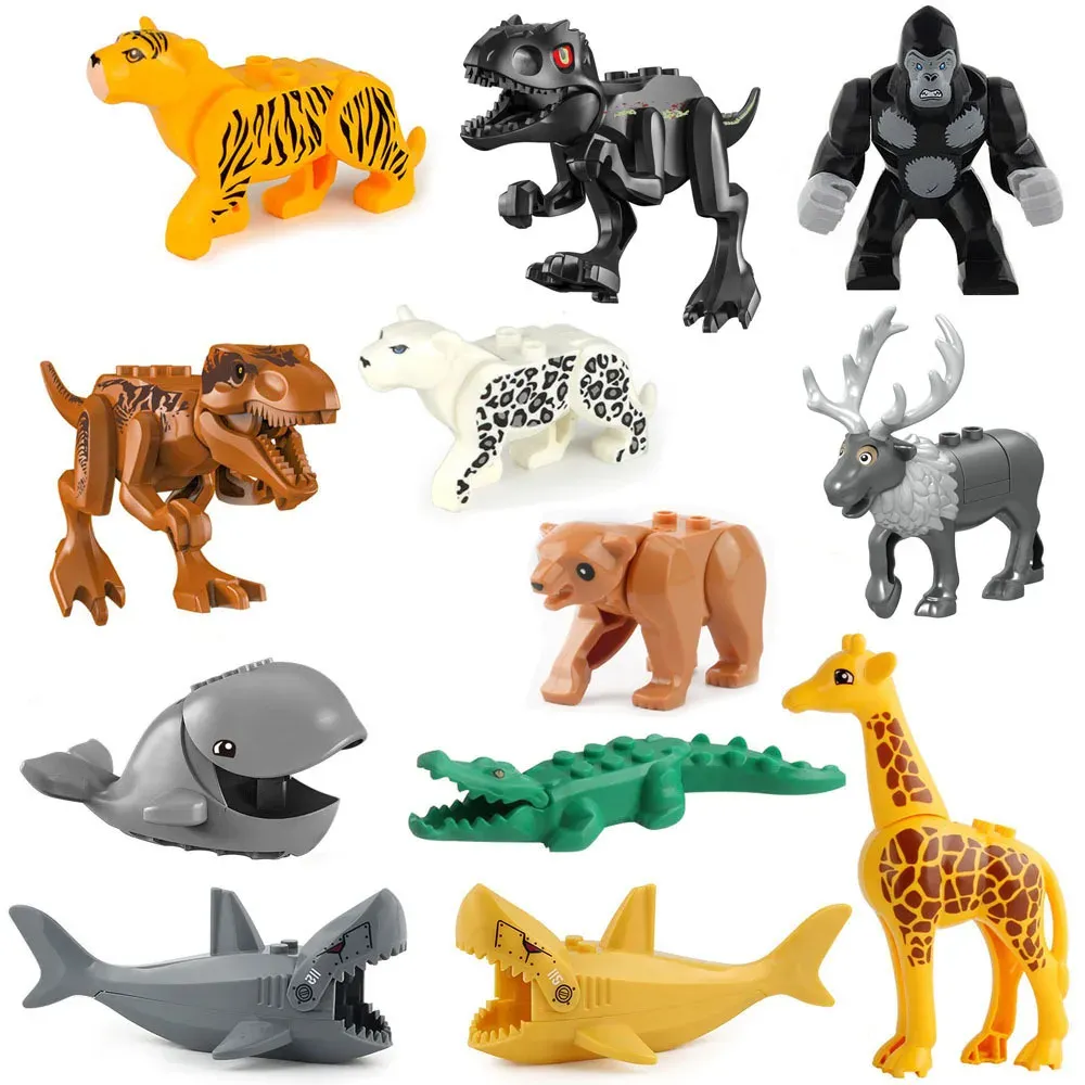 Zoo Animals Animal Blocks For Toddlers Zoo Big Particle Building Blocks Movable Cute Animals Kangaroo Duplo  Accessories Smooth Material Educational Toys For