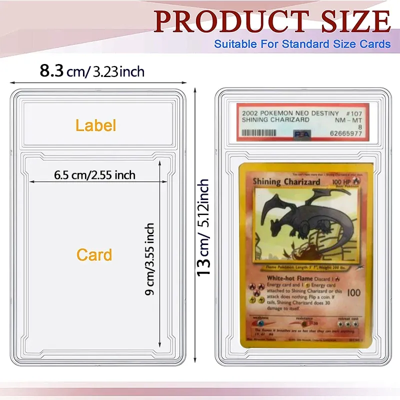 pokemon card sleeve size cm Amazon.com: BCW QuickFold Card Storage Box for Sleeved Cards – 3 Pack – Not  for Toploaders – Magnetic Closure – Holds 500-1200 Sleeved or Unsleeved  Cards – MTG Card Storage : Toys & Games main image 1