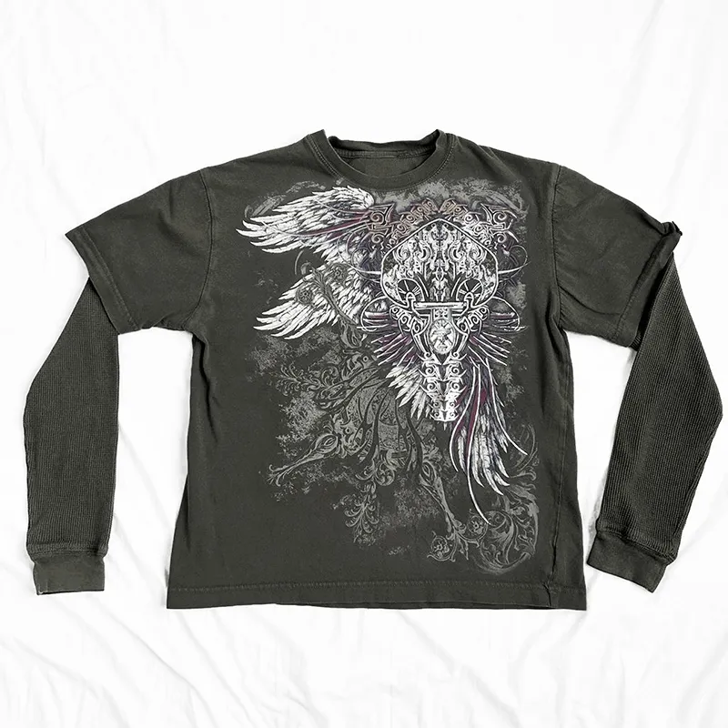 King Gnu PATCHED LONG SLEEVE TEE サイズXXL Loiter Hardcore Layered Long Sleeve T-Shirt Grey/White