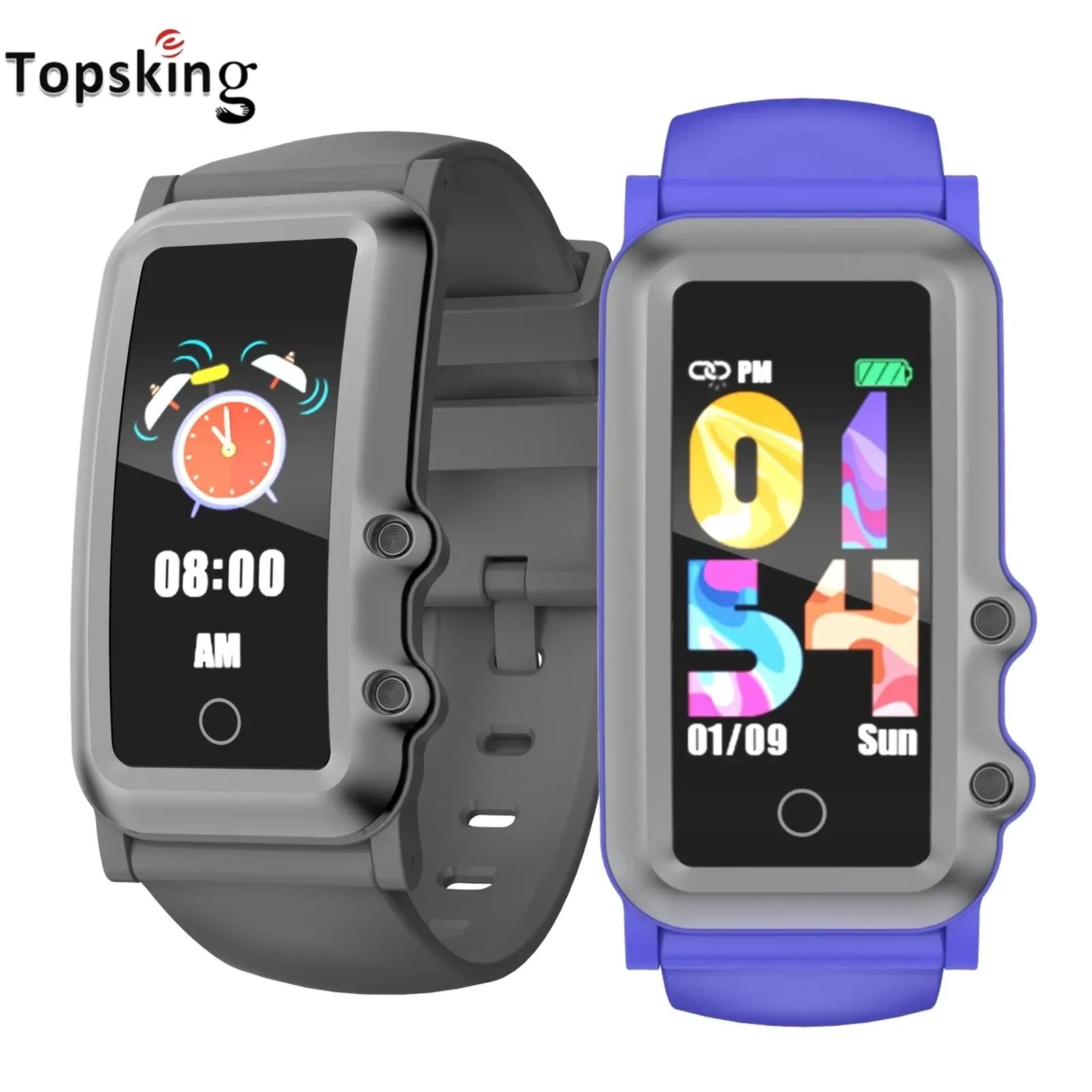 Armbands Smart Band för barn Student Color Screen Sport Watch Health Heart Monitor Alarm Clock påminnelse Barn Fitness Tracker